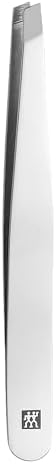 ZWILLING slanted tweezers for precise eyebrow hair removal, stainless steel polished, 90 mm