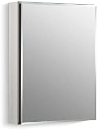 KOHLER K-CB-CLC2026FS Beveled Medicine Cabinet with Mirror Door & Adjustable Shelves, Rectangular Beveled Edge Frame, 20" x 26"