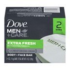 DOVE BAR MENS EXTRA FRESH 2X4oz