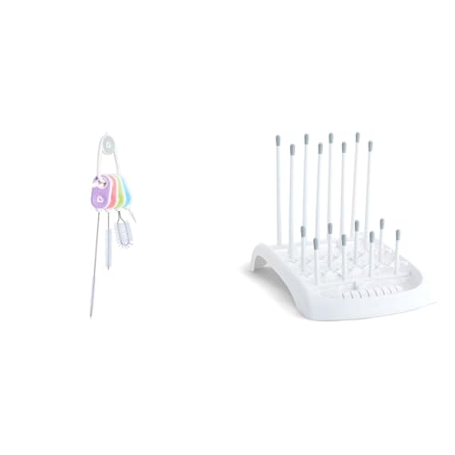 Munchkin® DetailsTM 4 Piece Bottle Brush Set and Fold Baby Bottle Drying Rack