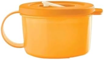 Tupperware Crystalwave Microwaveable Soup Mug in Orange Apricot