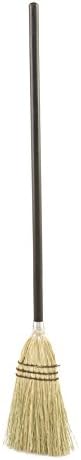Rubbermaid Commercial Products Lobby Straw/Corn Broom, Brown, 38-Inch, Indoor/Outdoor Broom for Courtyard/Garage/Lobby/Mall/Office, Pack of 12