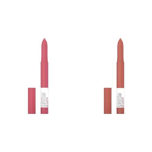 MAYBELLINE Super Stay Ink Crayon Matte Longwear Lipstick Makeup, 145 Break The Ceiling & Reach High Rosey Mauve, 0.04 oz & 1 Count