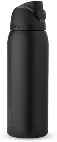 Owala FreeSip Insulated Stainless Steel Water Bottle with Straw for Sports, Travel, and School BPA-Free Sports Water Bottle, 40 oz, Very, Very Dark