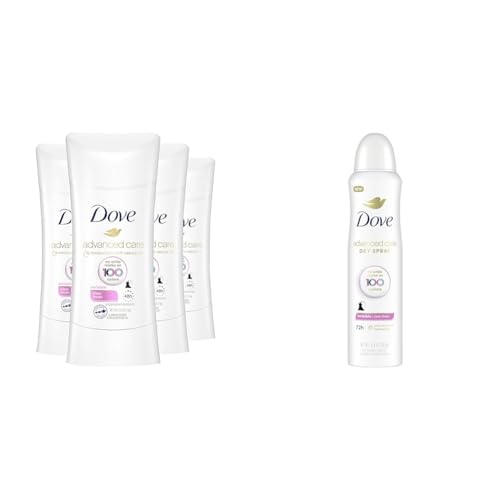 Dove Antiperspirant Deodorant Stick No White Marks on 100 Colors Clear Finish 48-Hour Sweat & Invisible Antiperspirant Deodorant Spray with 72hr Odor Protection, Pro-Ceramide Technology