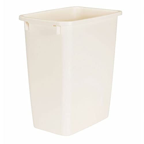 Rubbermaid Small Kitchen Bathroom Trash Can, 5 Gallons, Beige, Waste Basket for Under Counter/Kitchen/Office/Bedroom/Bathroom