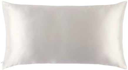 slip King Pure Silk Pillow Case - 100% Pure 22 Momme Mulberry Silk - King Size Standard Pillow Case -Anti-BedHead, Anti-Sleep Crease, White (20" x 36")