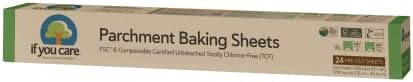 If You Care Parchment Paper Baking Sheets – 12 Pack of 24-Count Precut Liners - Unbleached, Chlorine Free, Greaseproof, Silicone Coated – Standard Size – Fits 12.5” x 16” Pans