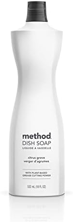 Method Gel Dish Soap, Citrus Grove, Biodegradable Formula, Tough on Grease, 18 Fl Oz (Pack of 1)