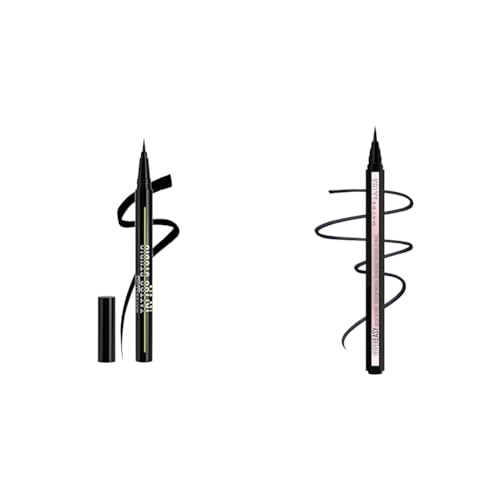 MAYBELLINE Tattoo Studio Ink Pen Eyeliner 1 Count and Hyper Easy Liquid Pen Eyeliner 0.018 Fl Oz
