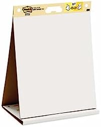 Post-it Super Sticky Portable Tabletop Easel Pad w/ Dry Erase Panel, Great for Virtual Teachers and Students, 20x23 Inches, 20 Sheets/Pad, 1 Pad, Built-in Stand (563DE)