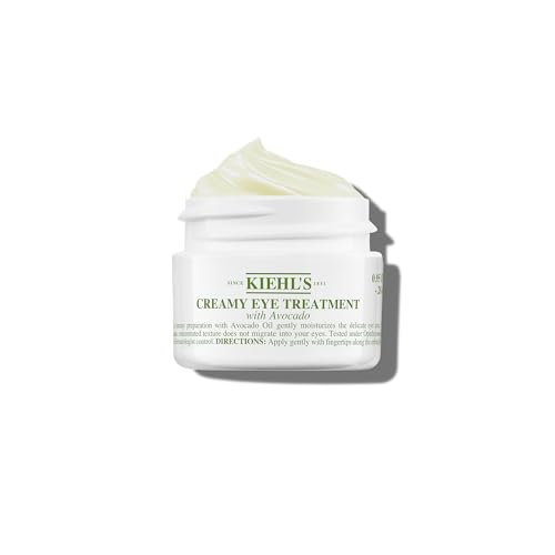 Kiehl's Avocado Eye Treatment, Nourishing and Hydrating Eye Cream, Avocado Oil and Caffeine to Energize and Invigorate Skin, Tired Eyes, 99% Naturally Derived Formula