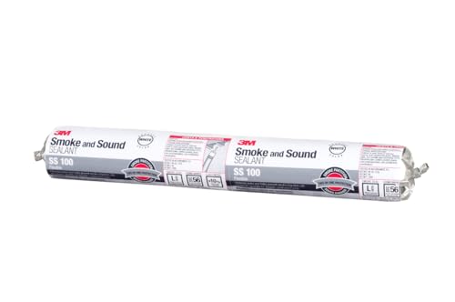 3M Smoke and Sound Sealant SS 100, White Color, Latex Draftstop, Dust and Particulate Barrier, 20 fl oz Sausage Pack