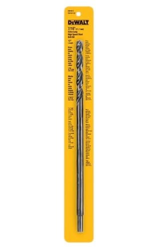 DEWALT Drill Bit, Black Oxide, 7/16-Inch x 12-Inch (DW1612)