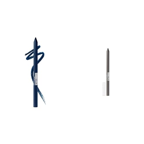 MAYBELLINE TattooStudio Long-Lasting Sharpenable Eyeliner Pencil Bundle with Striking Navy and Intense Charcoal, 1 Count Each