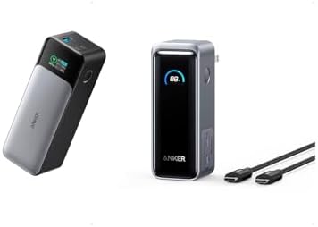 Anker 737 Power Bank, 24,000mAh 3-Port Laptop Portable Charger with 140W Output Prime Power Bank, 9,600mAh Battery Pack with 65W Output, Built-in AC Plug