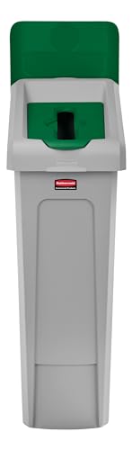 Rubbermaid Commercial Products Slim Jim Recycling Station 1-Stream Paper Bin/Can/Kit/Station, 23 GAL, for Kitchens/Classrooms/Offices/Back of House/Higher Education/Commercial Facilities