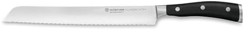 Wüsthof Classic IKON 9" Double Serrated Bread Knife, Black