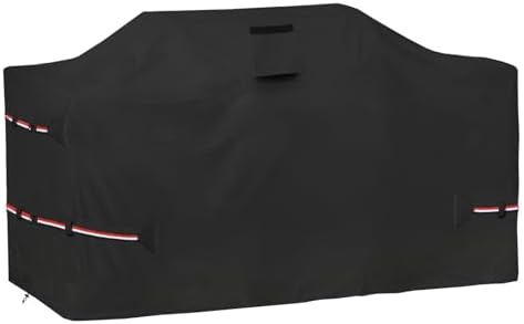 98 Inch Island Grill Cover - 600D Heavy Duty Waterproof All Weather Protection Outdoor Cover,Black