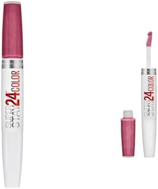 MAYBELLINE Super Stay 24 2-Step Liquid Lipstick, Timeless Rose & Very Cranberry Shades, 2 Count
