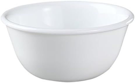 Corelle Vitrelle Glass Winter Frost Ramekin Bow, Pack of 6, White. Dimensions - 3.75" Diameter 1.75" High, Capacity - 6 oz