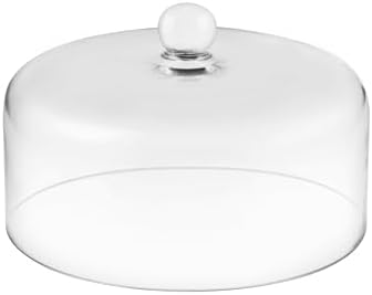 9.6" Wide Handmade Sturdy Glass Cake Dome, Cake Cover, Cake Stand, Cake Stand Topper, Glass Dome Cloche, Glasss Cloche (9.6"x5.5")