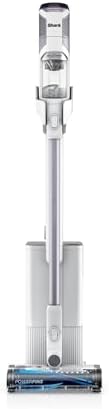 Shark IW3120 Detect Pro - Lightweight Cordless Vacuum with HEPA Filter, Portable Handheld, Charging Dock, Auto-Empty System, Crevice Tool, Ideal Stick Vacuum for Pet Hair, White/Ash Purple (Renewed)