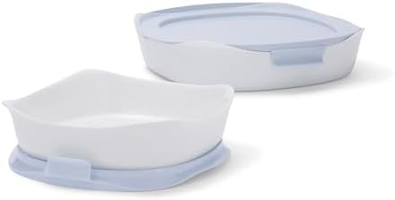Rubbermaid Duralite Bakeware, 2 Pack (Square), White