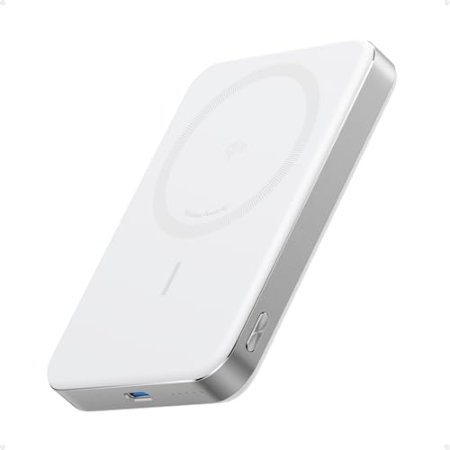 Anker MagGo Power Bank, Ultra Slim 10000mAh Magnetic Battery Pack, Qi2 Certified, Portable, 15W Ultra Fast MagSafe Compatible Charger, Ergonomic Design, Only for iPhone 15/14/13/12