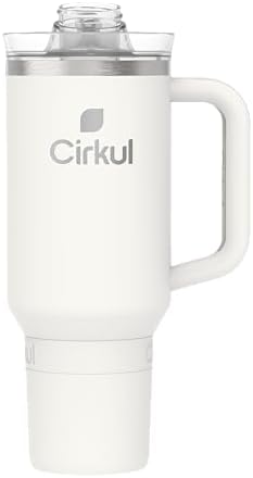 Cirkul 40oz. Pearl Stainless Steel Tumbler with Handle, All-Day StrawSip™, Double-Wall Insulated