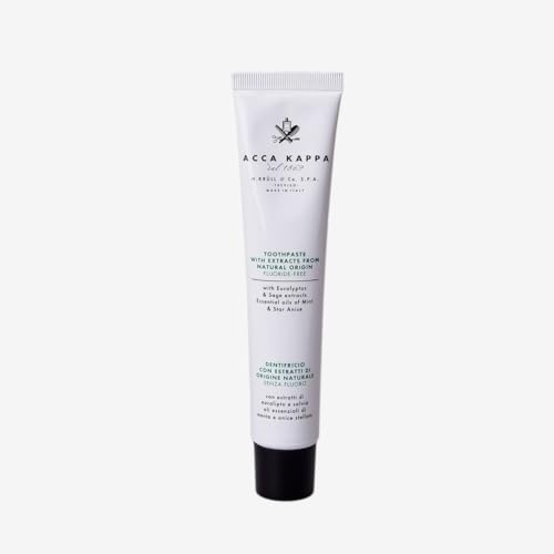 ACCA KAPPA Natural Fluoride Free Toothpaste – Gentle Cleansing with Sage, Eucalyptus and Spearmint