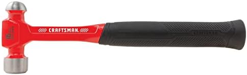CRAFTSMAN Ball Peen Hammer 16-oz Rounded Face Steel Head Steel Rubber (CMHT54179), Red