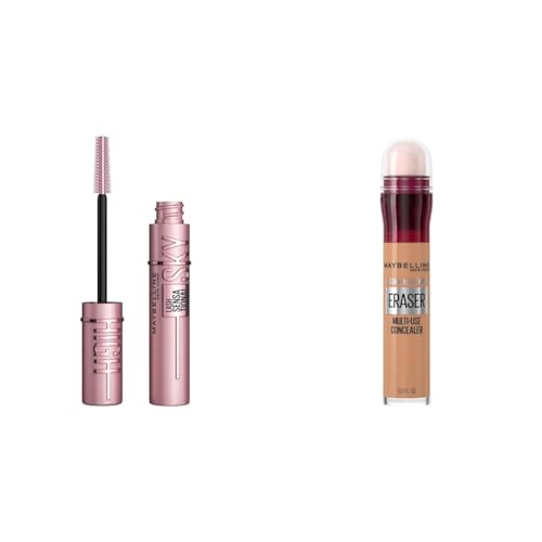 Maybelline Sky High Volumizing Mascara & Instant Age Rewind Dark Circles Concealer Bundle, 1 Count Each