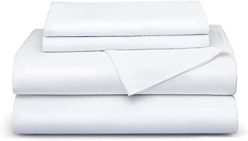 Bedsure King Size Sheet Set, Cooling Sheets King, Rayon Derived from Bamboo, Deep Pocket Up to 16", Breathable & Soft Bed Sheets, Hotel Luxury Silky Bedding Sheets & Pillowcases, White