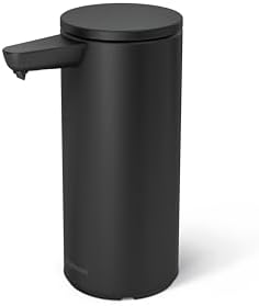 simplehuman 9 oz. Touch-Free Automatic Rechargeable Sensor Pump, Matte Black Stainless Steel, New