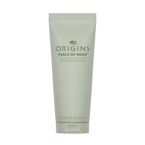 Origins Peace of Mind Exfoliating Body Scrub | Smooths Rough Skin | With Bamboo, Peppermint, Basil and Eucalyptus Blend, 6.7 Fl Oz
