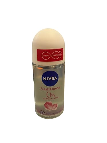 NIVEA FRESH FRESH FLOWER, ROLL-ON - FREE ALCOHOL, ANTIPERSPIRANT DEODORANT, 48 HOURS PROTECTION, 1.7 OZ (PACK OF 3)