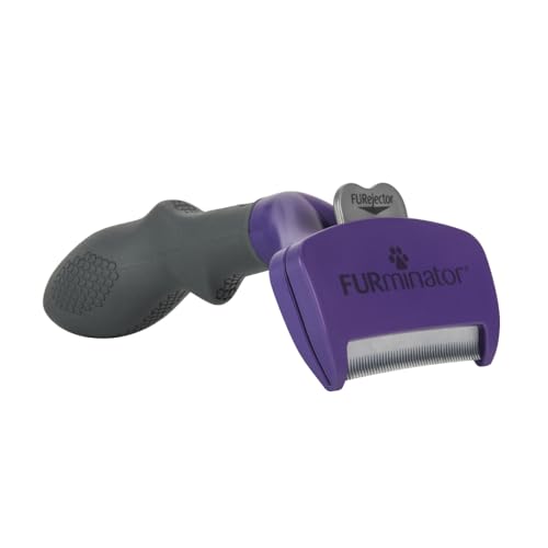 FURminator deShedding Tool For Medium/Large Cats, Short Hair, Removes Loose Hair From Shedding