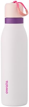 Owala FreeSip Twist Insulated Stainless Steel Water Bottle with Straw for Sports and Travel, BPA-Free, 18-oz, Pink/Purple (Dreamy Field)