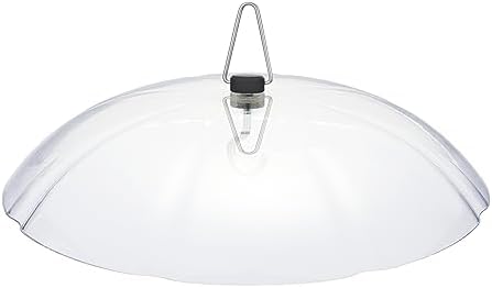 Kingsyard Plastic Weather Protective Dome Cover for Hanging Bird Feeders, Weather Guard & Easy to Clean, Clear