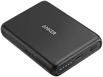Anker 521 Magnetic Battery (PowerCore Magnetic 5K), 5000 mAh Magnetic Wireless Portable Charger with USB-C Cable, for iPhone 13 /13 Pro /13 Pro Max /13 Mini /12 /12 Pro /12 Pro Max /12 Mini (Black)
