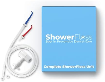 Water Dental Flosser - Convenient for Teeth, Attaches to Your Shower Head - Easy Installation, Adjustable Temperature & Pressure - Dentist Recommended
