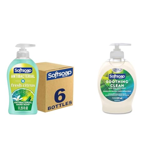 Softsoap Antibacterial & Moisturizing Liquid Hand Soap Bundle, Fresh Citrus & Aloe Vera Scents, 11.25 Oz (6 Pack) & 7.5 Oz (6 Pack)