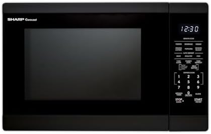 SHARP Countertop Microwave Oven with Removable 12.4" Carousel Turntable, 1100 Watt, 1.4 Cubic Feet, Black