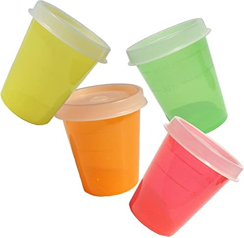 Tupperware 4 Piece Minis Midgets Storage Containers Orange Yellow Red Green