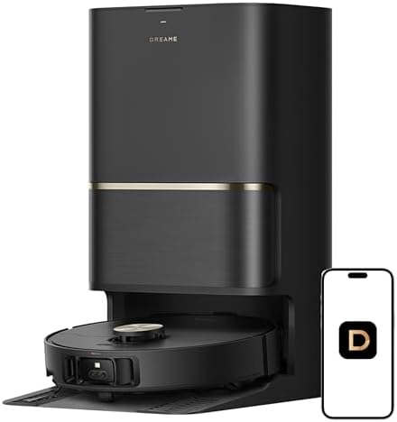 DREAME L50 Ultra Robot Vacuum and Mop Black with Auto-Empty and Mop Self-Cleaning, Precise Obstacle Avoidance, 19,500Pa Suction, HyperStream Detangling DuoBrush