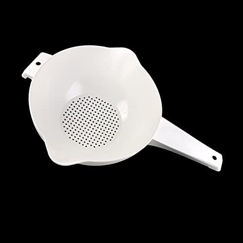 Tupperware Strainer 2 Quart Colander with Handle in Bright White