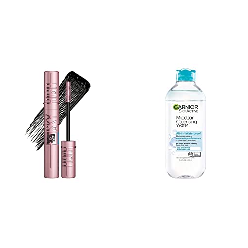 Maybelline Sky High Mascara Waterproof Very Black and Garnier Micellar Water Bundle