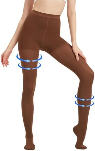 AMZAM® Medical Compression Pantyhose for Women & Men, Closed Toe 15-20 mmHg Graduated Compression Stockings Waist High Support Leggings, Support Hose for Varicose Veins, Edema, Post Surgery, Brown 3XL