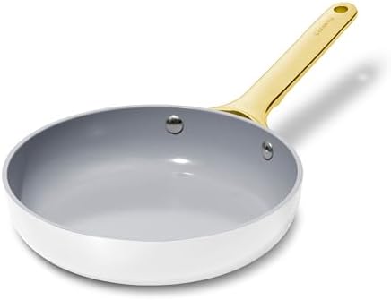 Caraway Nonstick Ceramic Mini Fry Pan (1.05 qt, 8") - Non Toxic, PTFE & PFOA Free - Oven Safe & Compatible with All Stovetops (Gas, Electric & Induction) - White